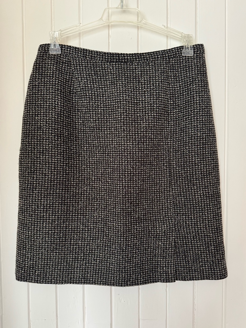 Vintage Black and White Tweed Pencil Skirt